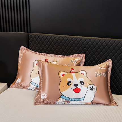 91家纺网 家纺一手货源 找家纺 （总）梦舒羽 2025新款可水洗冰丝枕套宿舍单人凉爽枕头套