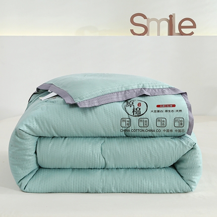 江山被业 2025新款原棉泡泡纱大豆被被子被芯系列 水绿