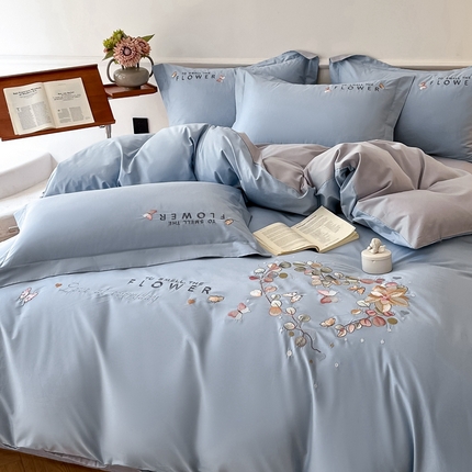 91家纺网 家纺一手货源 找家纺 （总）七七家纺 2025新款全棉绣花款伊兰系列四件套