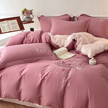 91家纺网 家纺一手货源 找家纺 （总）七七家纺 2025新款全棉绣花款伊兰系列四件套