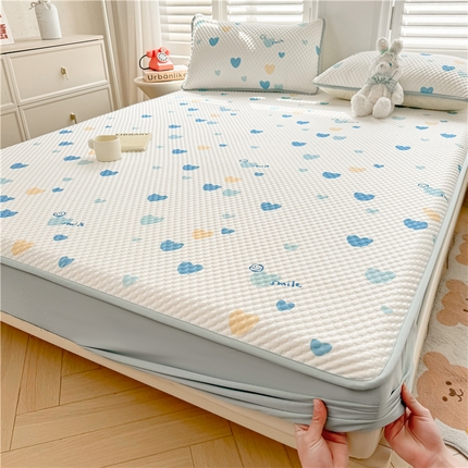 91家纺网 家纺一手货源 找家纺 （总）喜居 2024新款冰豆豆凉席床笠款凉席凉豆豆席子软凉席