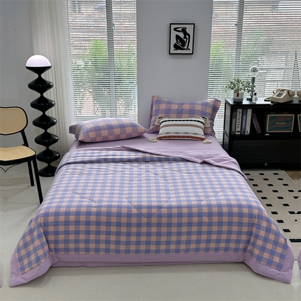 91家纺网 家纺一手货源 找家纺 （总）价格下调三沁2025最新A类大豆纤维全棉色织水洗棉夏被四件套夏凉被空调被子无印良品