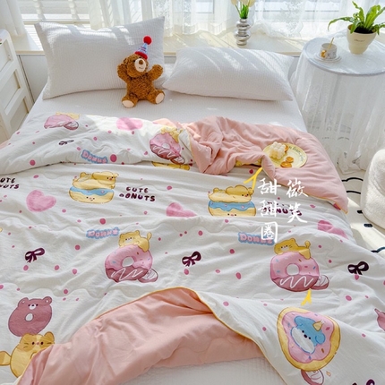91家纺网 家纺一手货源 找家纺 （总）赫梵茜2024春夏新款糯糯棉单床盖床盖三件套