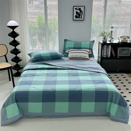 91家纺网 家纺一手货源 找家纺 （总）价格下调三沁2025最新A类大豆纤维全棉色织水洗棉夏被四件套夏凉被空调被子无印良品