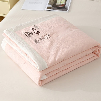 江山被业 2025新款水洗针织棉无染大豆被 粉色