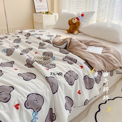 91家纺网 家纺一手货源 找家纺 （总）赫梵茜2024春夏新款糯糯棉单床盖床盖三件套