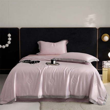 91家纺网 家纺一手货源 找家纺 头等舱 2025新款奥地利A类60S兰精天丝20%桑蚕丝抗菌夏被（配无纺布包装） 丁香紫