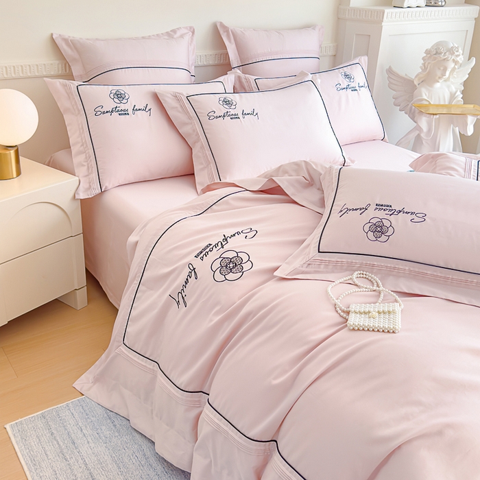 91家纺网 家纺一手货源 找家纺 品家居 2025新款100支长绒棉刺绣四件套-香梵希（控价368） 香梵希-珍珠粉