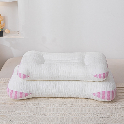 （总）雯峰家纺 2024新款羊绒蛋白条纹枕芯家用枕头