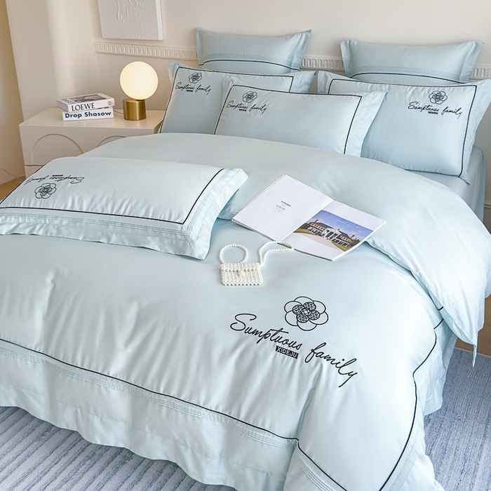 91家纺网 家纺一手货源 找家纺 （总）品家居 2025新款100支长绒棉刺绣四件套-香梵希（控价368）