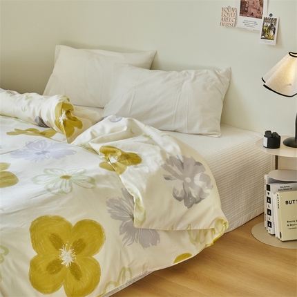 窝米 2024新款全棉13370印花单品系列--被套 韵彩黄被套