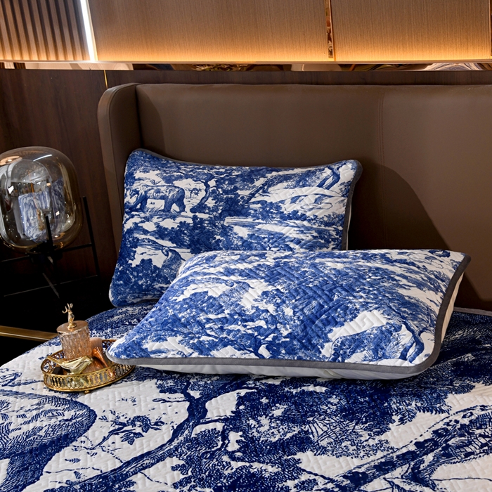 91家纺网 家纺一手货源 找家纺 爵仕家纺 2025新款A面宝宝绒B面磨毛布四季通用床盖 大森林