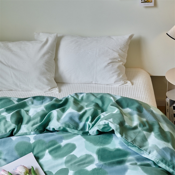 91家纺网 家纺一手货源 找家纺 窝米 2024新款全棉13370印花单品系列--被套 莲娜绿被套