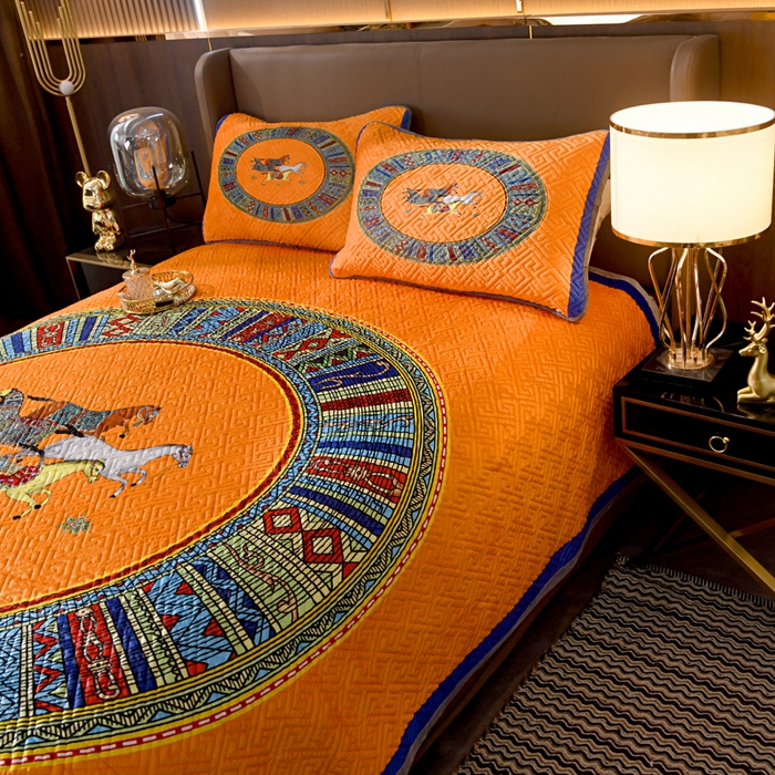 91家纺网 家纺一手货源 找家纺 爵仕家纺 2025新款A面宝宝绒B面磨毛布四季通用床盖 陶瓷黄