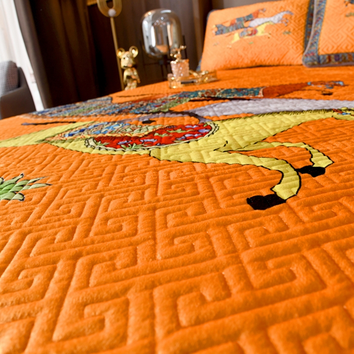 91家纺网 家纺一手货源 找家纺 爵仕家纺 2025新款A面宝宝绒B面磨毛布四季通用床盖 群马黄