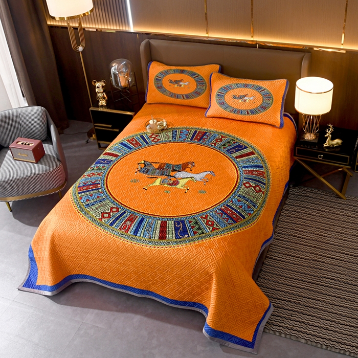 91家纺网 家纺一手货源 找家纺 爵仕家纺 2025新款A面宝宝绒B面磨毛布四季通用床盖 陶瓷黄