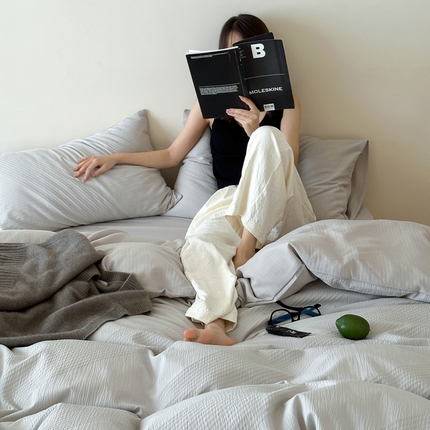 91家纺网 家纺一手货源 找家纺 （总）例外Home 2024新款A类大斜纹提花系列四件套