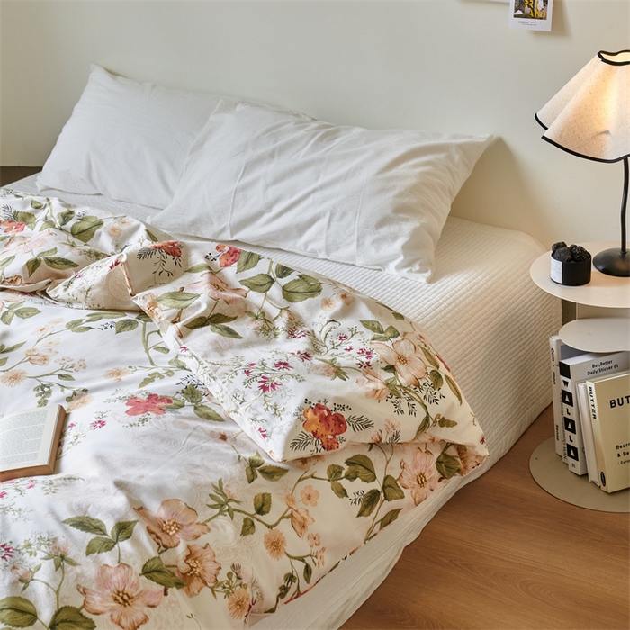 91家纺网 家纺一手货源 找家纺 窝米 2024新款全棉13370印花单品系列--被套 莫奈花园被套