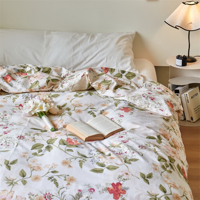 91家纺网 家纺一手货源 找家纺 窝米 2024新款全棉13370印花单品系列--被套 莫奈花园被套