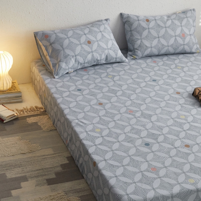 91家纺网 家纺一手货源 找家纺 小懒猪 2024新品全棉纯棉老粗布单品床笠 梦境