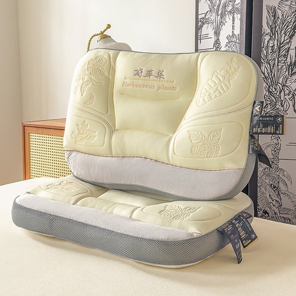 贵夫人 2024新款莳草集-护颈健康枕枕头枕芯 米色 低枕48*74cm/只