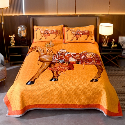 爵仕家纺 2025新款A面宝宝绒B面磨毛布四季通用床盖 皇马