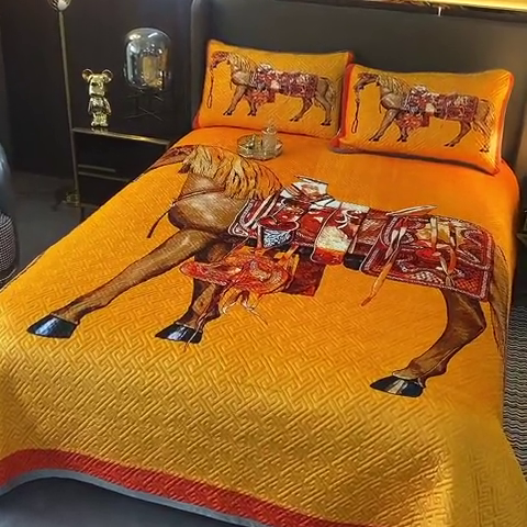 91家纺网 家纺一手货源 找家纺 爵仕家纺 2025新款A面宝宝绒B面磨毛布四季通用床盖 皇马