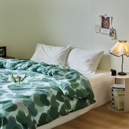 窝米 2024新款全棉13370印花单品系列--被套 莲娜绿被套