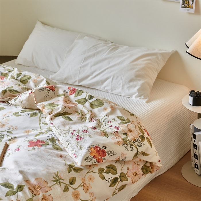 91家纺网 家纺一手货源 找家纺 窝米 2024新款全棉13370印花单品系列--被套 莫奈花园被套