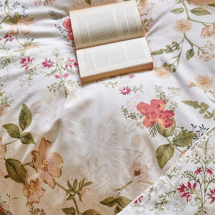 91家纺网 家纺一手货源 找家纺 窝米 2024新款全棉13370印花单品系列--被套 莫奈花园被套