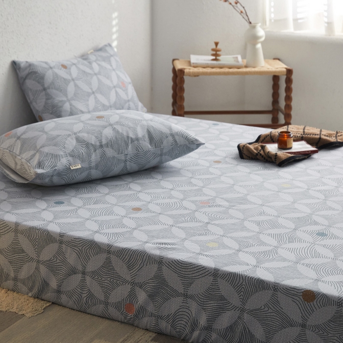 91家纺网 家纺一手货源 找家纺 小懒猪 2024新品全棉纯棉老粗布单品床笠 梦境