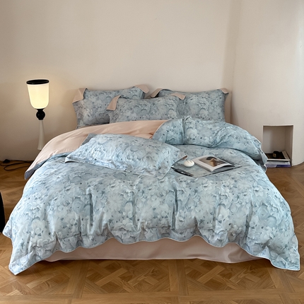 91家纺网 家纺一手货源 找家纺 卡巴伦家纺 2024新款A类兰精天丝棉数码印花工艺款 雅韵