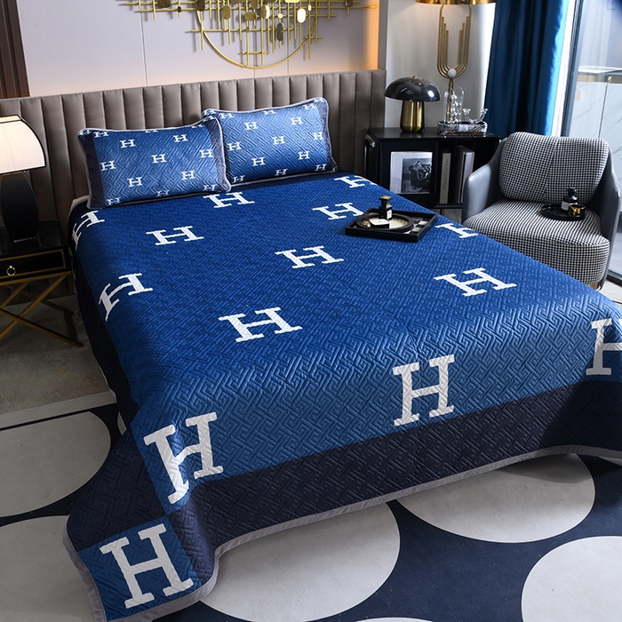 91家纺网 家纺一手货源 找家纺 爵仕家纺 2025新款A面宝宝绒B面磨毛布四季通用床盖 蓝H