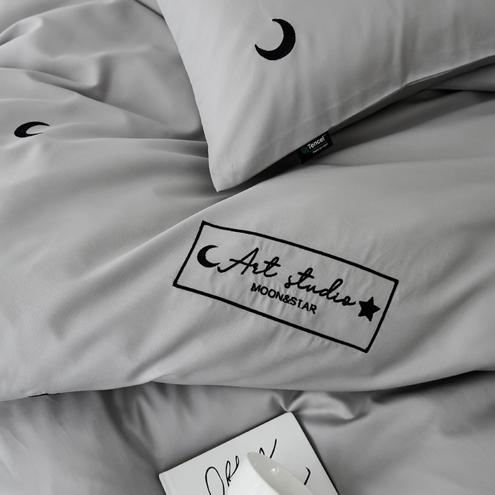 91家纺网 家纺一手货源 找家纺 荣轩家居 2024新款天丝棉刺绣四件套  星月-星愿