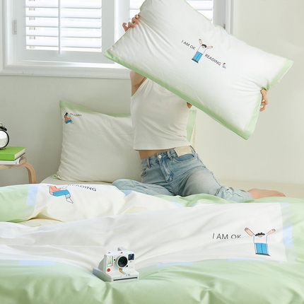 原研家居 2024新款40支全棉13070平网印花系列四件套 放飞烦恼