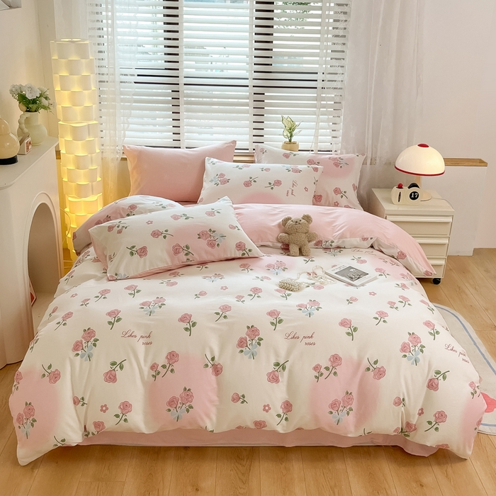 91家纺网 家纺一手货源 找家纺 （总）宜家坊 2024新款12868全棉小清新四件套