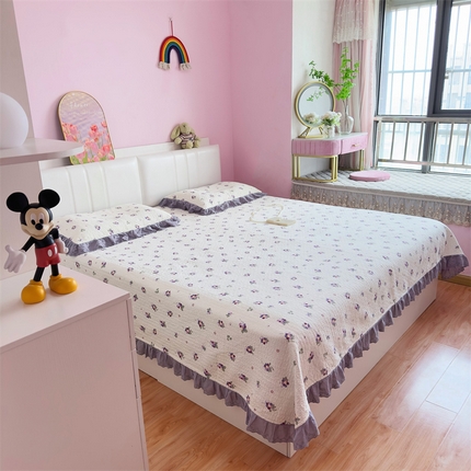 91家纺网 家纺一手货源 找家纺 （总）佰织鑫家居（会员-5元） 2024新款全棉法式棉花床盖三件套