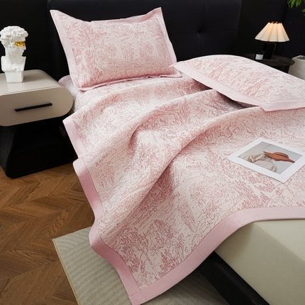 91家纺网 家纺一手货源 找家纺 （总）卡派 2024新款抑菌提花冰丝席-莫奈系列