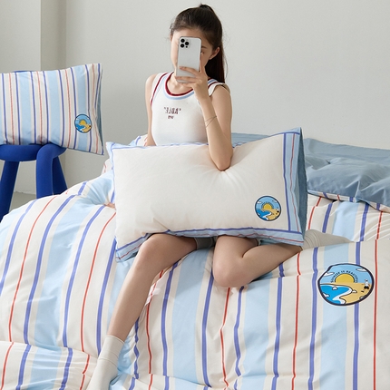 原研家居 2024新款40支全棉13070平网印花系列四件套 漫步海边