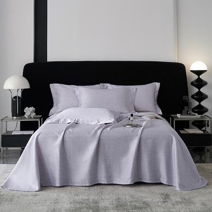 91家纺网 家纺一手货源 找家纺 时亿 2024新款金太阳竹语天丝凉席三件套 伊莎特 灰