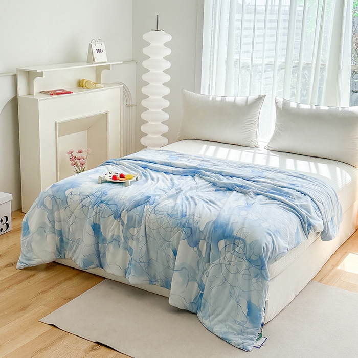 91家纺网 家纺一手货源 找家纺 佳居缘 2025新款A类全锦纶数码印花凉感夏被凉感丝夏被空调被 星梦