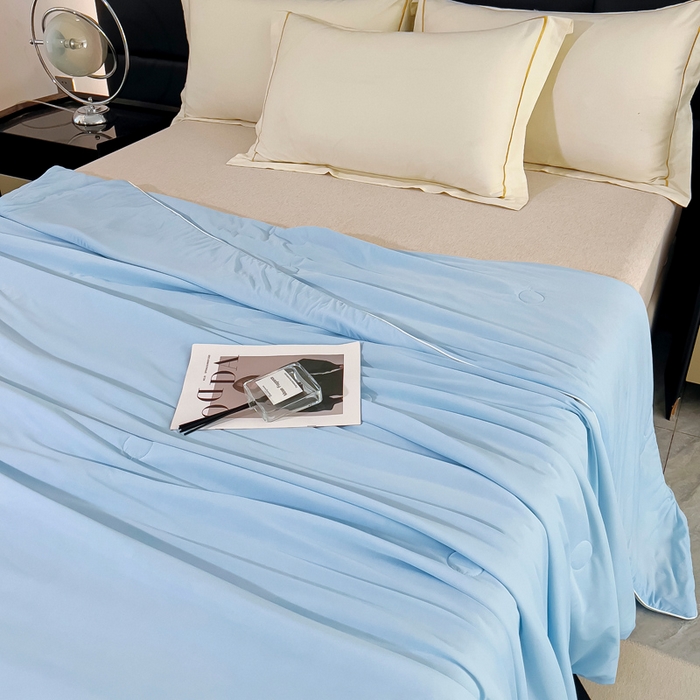 91家纺网 家纺一手货源 找家纺 （总）情煊家纺 2024新款纯色凉感丝夏被