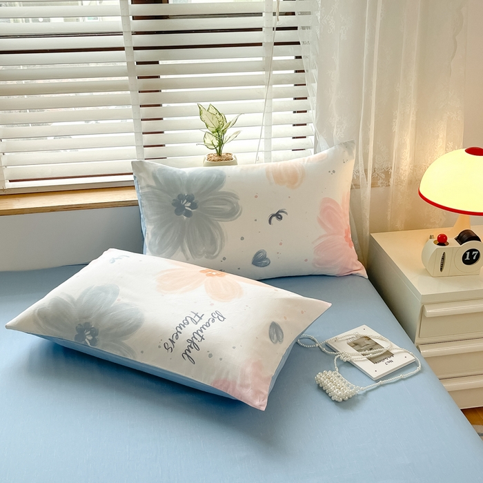 91家纺网 家纺一手货源 找家纺 宜家坊 2024新款12868全棉小清新四件套慕夏