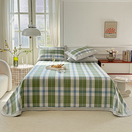 91家纺网 家纺一手货源 找家纺 （总）孑寐 2025新款日式纯棉全棉手工老粗布凉席三件套