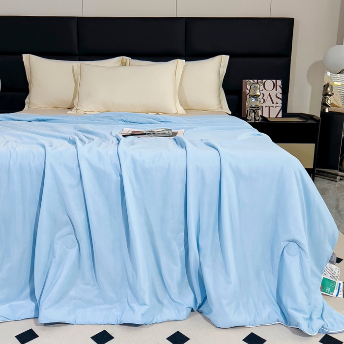 91家纺网 家纺一手货源 找家纺 （总）情煊家纺 2024新款纯色凉感丝夏被