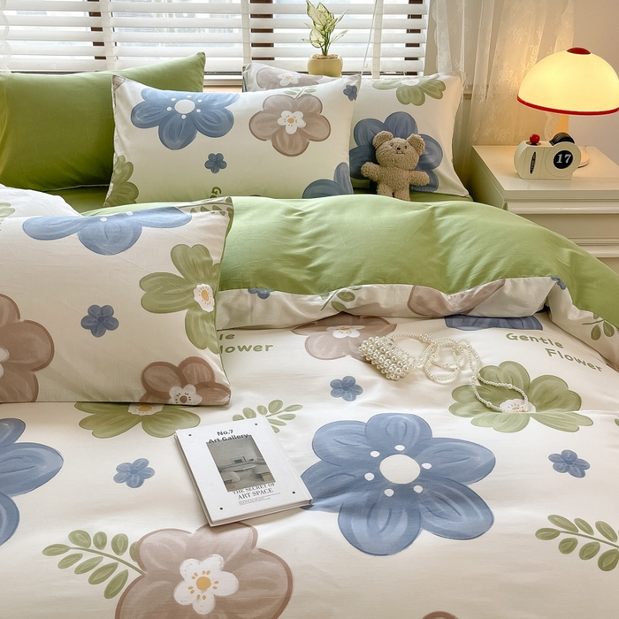 91家纺网 家纺一手货源 找家纺 宜家坊 2024新款12868全棉小清新四件套梦境