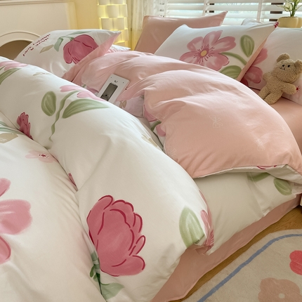 宜家坊 2024新款12868全棉小清新四件套婉然