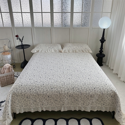 91家纺网 家纺一手货源 找家纺 佰织鑫家居（会员-5元） 2024新款全棉法式棉花床盖三件套 南法假日