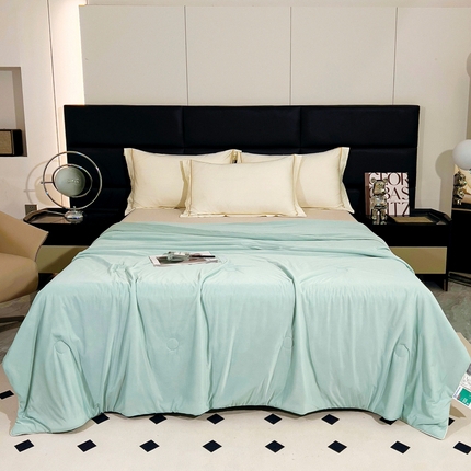 91家纺网 家纺一手货源 找家纺 （总）情煊家纺 2024新款纯色凉感丝夏被