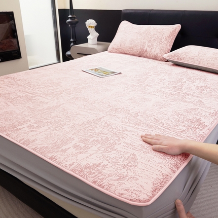 91家纺网 家纺一手货源 找家纺 （总）卡派 2024新款抑菌提花冰丝席-莫奈系列